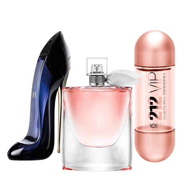 Carolina Herrera GOOD GIRL, Lancôme LA VIE EST BELLE y Carolina Herrera 212 VIP ROSÉ (Eau de Parfum)